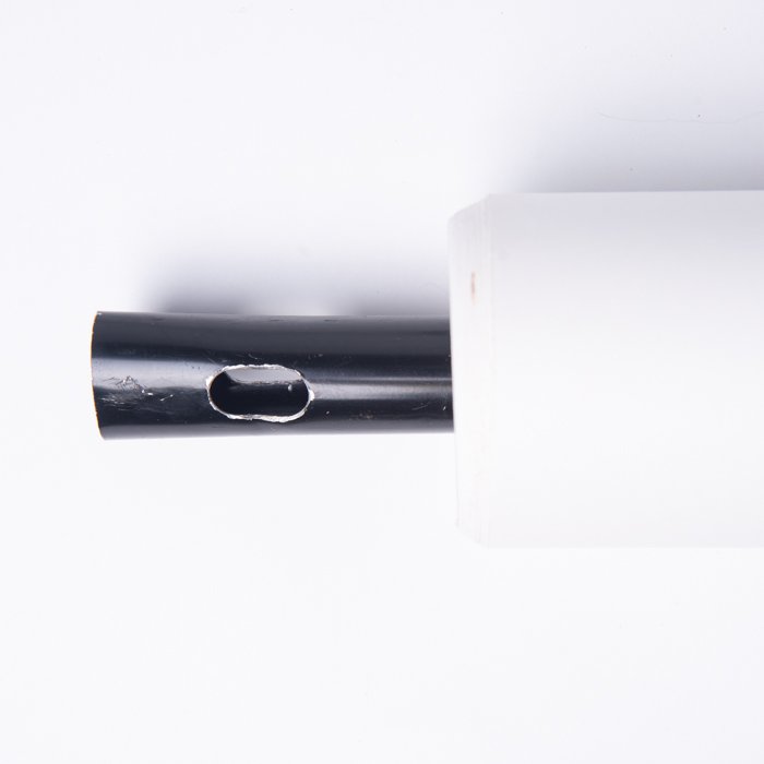 A small section of a seamless white paper roll