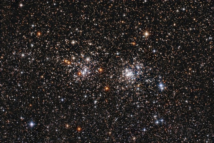 Bonfire Night Double Cluster by Bill McSorley, Leeds, UK. Equipment: SW150P,n EQ5 GoTo Mount, QHY8L OSC cooled ccd.