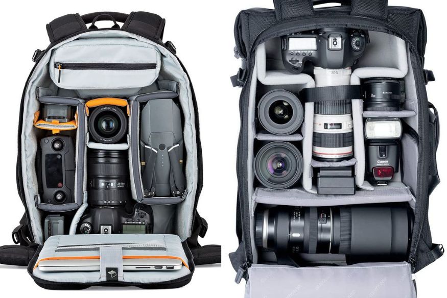 How can I arrange my camera bags